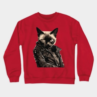 Tough Siamese Cat Crewneck Sweatshirt